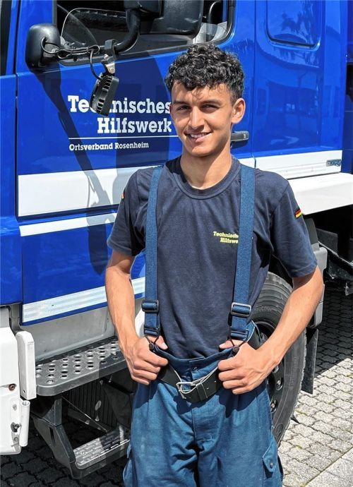 Hochwasser-Premiere: Ibsaa Kelbessa erlebte seinen Einsatz fürs THW in Neubeuern. Und ging kurz darauf in die Abi-Prüfung. Foto re