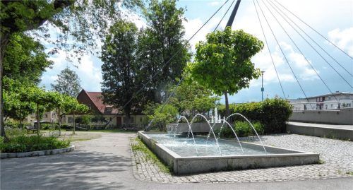 Im Brunnen befindet sich nun endlich wieder Wasser. Fotos Riediger