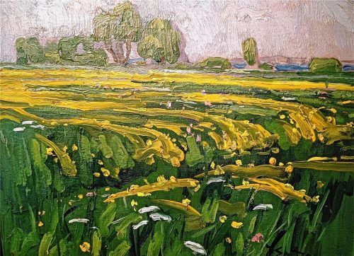 Julius Exter: „Die gelbe Wiese“.