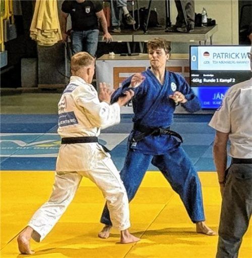 Patrick Weisser (links) gewann in der Bundesliga gegen Janos Schorn.Foto Denis Weisser