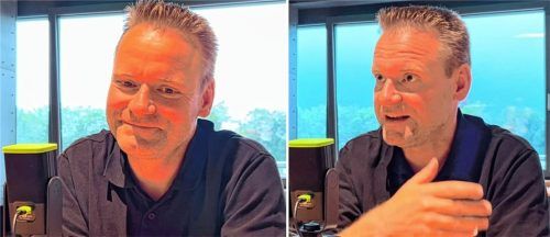 René Rudorisch, Geschäftsführer der DEL2, war zu Gast bei „Hart gecheckt – der OVB-Podcast zu den Starbulls Rosenheim“ und stellte sich den Fragen der OVB-Sportredaktion. Foto Marko Aleksic