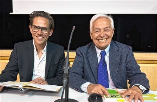 Schauspieler Andreas Schwankl (links) mit Kulturkritiker Rainer W. Janka.Foto füchtner