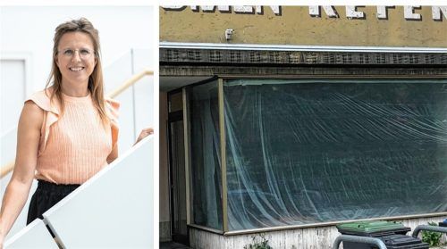 Teresa Jancso vom Stadtmarketing will mit einer „Matching“-Plattform dabei helfen, leer stehende Ladenflächen, wie hier in der Bahnhofstraße, an Interessenten zu vermitteln. Foto re/Bettinger