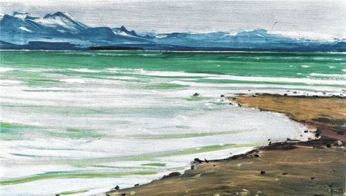 Theodor von Hötzendorff: „Stürmischer Apriltag am Chiemsee“, um 1960, Kunstsammlung Markt Prien.Foto re