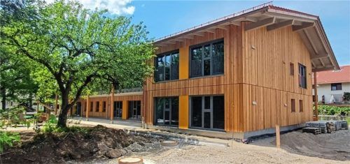 Wenn weiter alles nach Plan läuft, kann die Eröffnung des Kindergartens im September stattfinden. Foto Kirchner