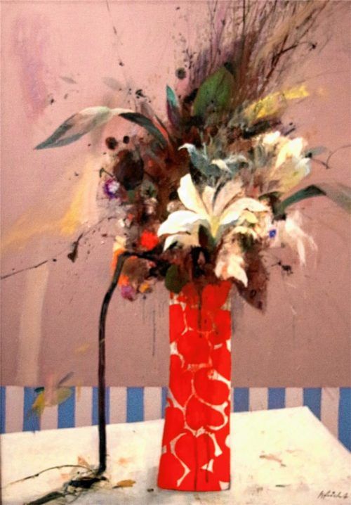 Willy Reichert: „Blumenvase“, Öl auf Leinwand. Foto C. Teine