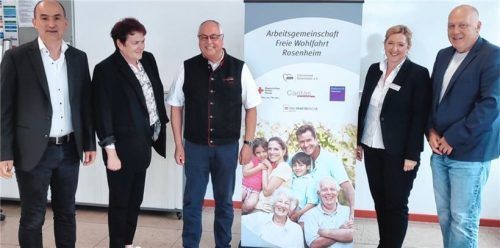 Wünschen sich von der Politik mehr Unterstützung für die Wohlfahrtsverbände: (von links) Anton Reiserer vom Kreisverband der Arbeiterwohlfahrt, Barbara Baur von der Nachbarschaftshilfe, Erwin Lehmann von der Caritas, Amelie Guggenberger vom BRK und Klaus Voss von der Diakonie. Foto Auer