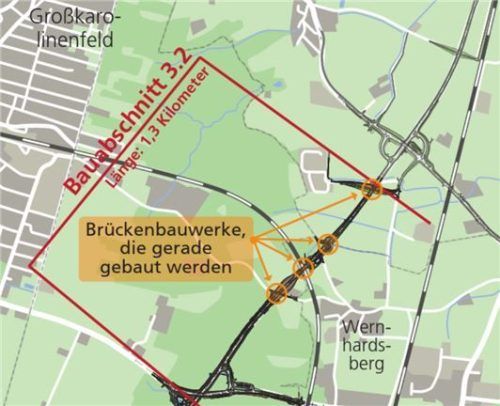 1,3 Kilometer lang, mit vier Brückenbauwerken: Das ist der letzte noch offene Bauabschnitt der Westtangente bei Rosenheim. Klinger