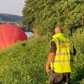 Ballon landet in der Donau
