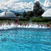 Unterricht insFreibad verlegt