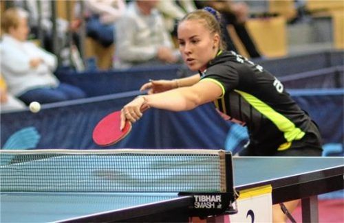 Annett Kaufmann, Neuzugang vom Tischtennis-Bundesligisten SV-DJK Kolbermoor, nimmt als 18-Jährige an den Olympischen Sommerspielen in Paris teil.Foto Gerhard Erlich
