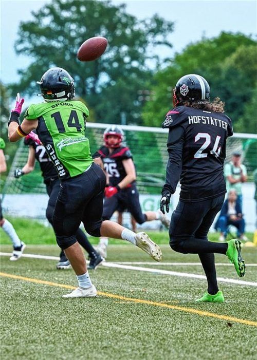 Auf heimischem Rasen haben die Rebels ihren zweiten Sieg in Folge eingefahren. Foto Rosenheim Rebels