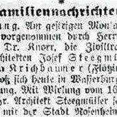 Franz Steegmüller I. starb vor 50 Jahren