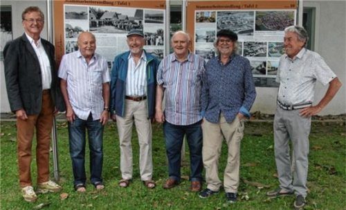 Das Team Geschichtenpfad: Josef Wieninger, Hans-Werner Bauer, Manfred Mairock, Engelbert Petershofer, Rupert Joachimbauer und Stefan Grünfelder.