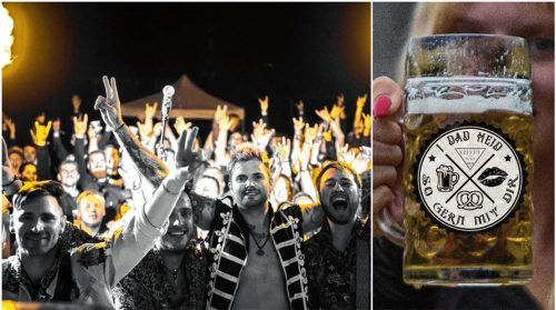 Die Band „Velvet van Black“ aus Rott um Enz (Stefan Enzinger) am Bass, Jussi (Justin Zeiller) am Schlagzeug, Roxy (Christoph Sedlmaier) an Gitarre und Mikrofon sowie Maxe (Maximilian Lewik) an der Gitarre. Ihr neuer Song „I dad heid so gern mit dir...“ könnte in ihren Augen die Bierzelte erobern. Foto Velvet van Black
