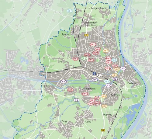 Eine Übersicht über die Baustellen und Bauarbeiten, die momentan in der Stadt Rosenheim laufen. Klinger