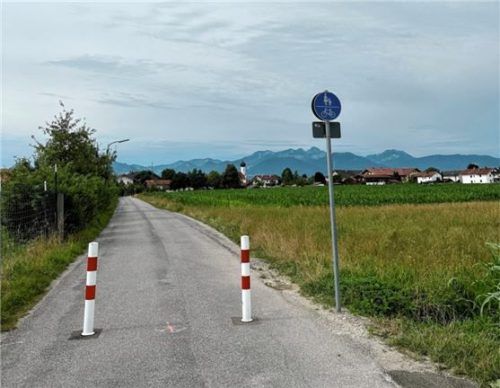 Für Autofahrer ist der Teil der Straße bereits gesperrt. Foto Stadt Rosenheim