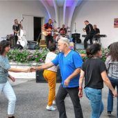Partystimmung im Brunnenhof