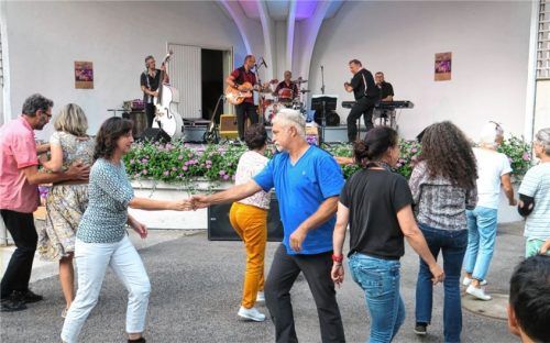 Gute Stimmung beim fünften „Kultur im Park“-Konzert dieses Sommers. Foto Baumann