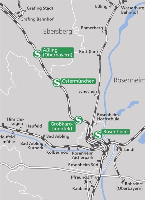 Im Münchner Stadtbahn-Bereich: So könnten sich die Bahnplaner S-Bahn-Haltestellen im Landkreis Rosenheim vorstellen. Foto Grafik: Verena Klinger