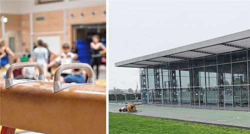 Wann findet in der Turnhalle des Bruckmühler Gymnasiums, die derzeit als Flüchtlingsunterkunft genutzt wird, wieder Sportunterricht statt? Auf diese Frage wollen unter anderem Elternbeirat und Fachschaft Sport endlich eine Antwort haben. Diese lässt jedoch auf sich warten. Fotos Hadersbeck, dpa