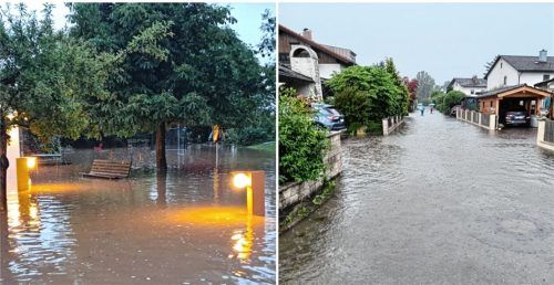 Zum zweiten Mal innerhalb von vier Jahren versank Kirchdorf in den Fluten. Fotos Privat