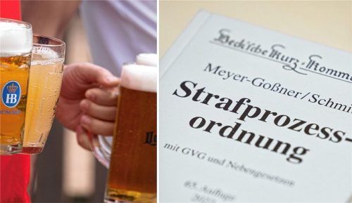 Zwei Männer standen vor dem Rosenheimer Amtsgericht, weil sie auf dem Volksfest in Feldkirchen-Westerham betrunken aneinandergerieten und sich gegenseitig verletzten. Fotos dpa