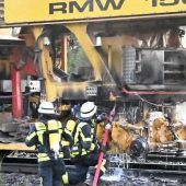 Brandanschlag auf Bauzug