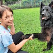 Die schwarze „Hexe Ronja“ begeistert beim Schäferhundeverein