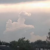 Beeindruckendes Wolkenungetüm über Aisingerwies