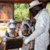 15 Kinder besuchen fleißige Bienen