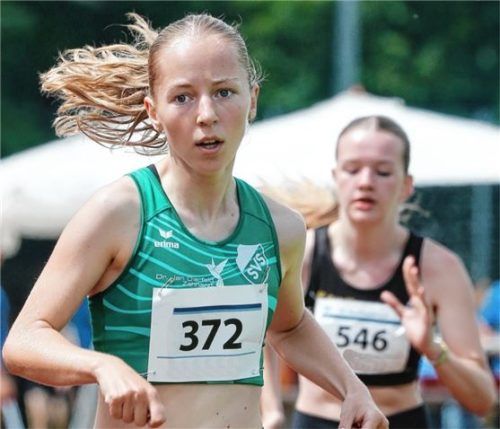 Antonia Fezer vom SV Schloßberg-Stephanskirchen: Sie holte Silber über 800 Meter in München. Foto Ludwig Stuffer