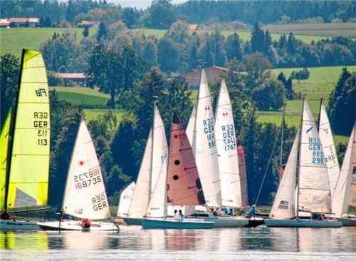 Bei der Simssee-Rund herrschte fast kein Wind.Foto Niessen