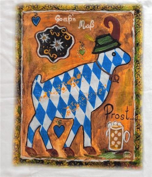 Die „bayerische Gaudi-Gams” von Petra Weese gibt es als T-Shirt-Druck.Foto Petra Weese