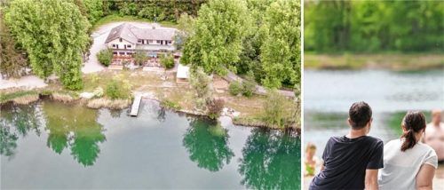Wie der aktuelle Stand beim Seehotel Hubertus am Happinger See ist und was das für die Liegewiese bedeutet, darüber informierte jetzt OB Andreas März.Foto Montage: Ziegler