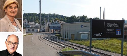 Die Gemeinde Feldkirchen-Westerham will die Abwärme, die das Unternehmen Mativ Gessner produziert, als Energiequelle nutzen. Ein Projekt, das auch von Christiane Noisternig (CSU) und Heinz Oesterle (SPD) befürwortet wird. Fotos Weinzierl/re