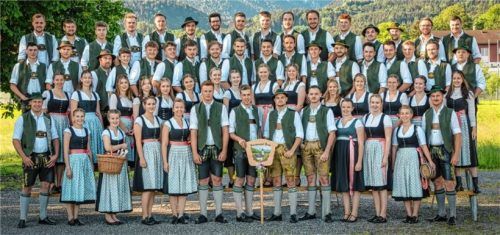 Die Mitglieder der Burschenschaft Wiechs. Foto  Kriechbaumer