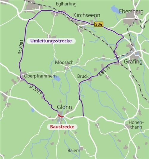 Die Umleitungsstrecke im Überblick. Klinger