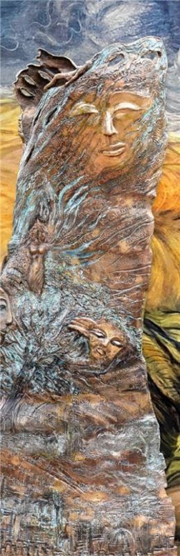 In der Studioausstellung sind Kunstwerke wie „Das hohe Lied der Liebe“, von Antje Tesche-Mentzen zu sehen. Foto privat
