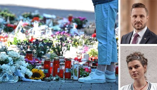Nach dem Anschlag von Solingen kritisiert Daniel Artmann (CSU) eine fehlgesteuerte Asyl-Politik. Katharina Grote vom Flüchtlingsrat widerspricht. Fotos dpa/re