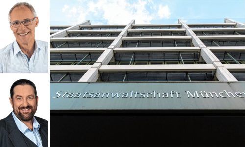 Professor Dr. Klaus Weber (links oben), Linken-Fraktionssprecher im Bezirkstag, hat nach eigenen Angaben bei der Staatsanwaltschaft München I mehrere Strafanträge sowie eine Strafanzeige gegen AfD-Bezirksrat Christian Demmel aus Kolbermoor gestellt. Foto dpa/Matthias Balk, re