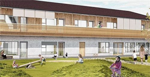 So könnte das neue Kinderhaus nach der Fertigstellung aussehen. Foto Redaktion