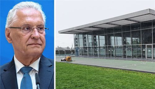 Weil die Turnhalle des Gymnasiums Bruckmühl seit Anfang 2022 als Flüchtlingsunterkunft genutzt wird, hatten sich der Elternbeirat und die Fachschaft Sport Ende Juni an mehrere CSU-Politiker gewandt. Jetzt hat Bayerns Innenminister Joachim Herrmann auf das Schreiben geantwortet. Foto Hadersbeck/dpa