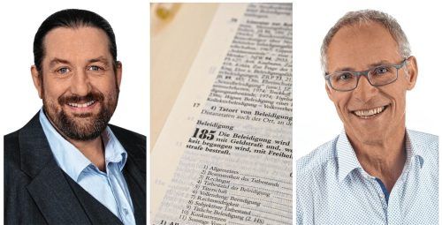 Weil er ihn unter anderem beleidigt haben soll, hat Linken-Bezirksrat Dr. Klaus Weber (rechts) Strafantrag gegen AfD-Bezirksrat Christian Demmel aus Kolbermoor gestellt. Foto dpa/Stefan Puchner, re