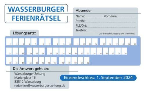 Wer findet den Lösungssatz? Bis 1. September können Rätselfüchse noch knobeln. Foto Klinger/OVB