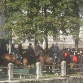 Polizeieinsatz bei Demos im Lehel