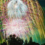 Himmel leuchtet über Rosenheim