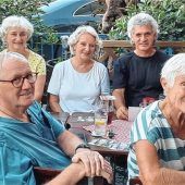 Vorbereitungim Biergarten