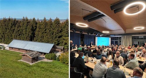 Auf dem Hitzelsberg in Bernau soll ein Chaletdorf entstehen. Jüngst fand eine Infoveranstaltung für die Bürger statt. Foto Collage: Foto Berger/ hin