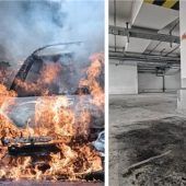 Feuer in Rosenheimer Tiefgarage